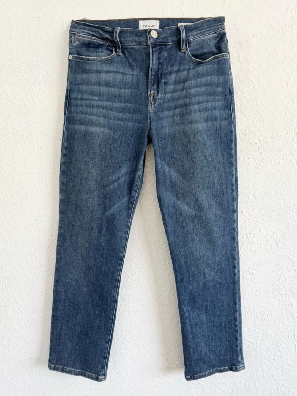 FRAME LE HIGH STRAIGHT BESTIA STRAIGHT FITTED DESIGNER JEANS SZ 28 - Picture 5 of 11